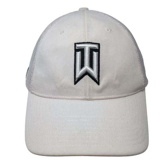 Tiger Woods Collection Fitted Trucker Hat White XL Mesh Back Embroidered Nike - Picture 1 of 10